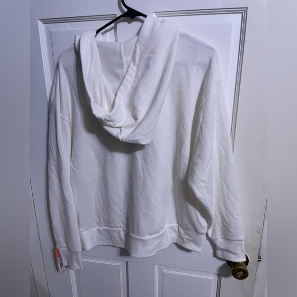NWT Women's Fleece Zip-Up Hoodie Sweatshirt - Colsie™ White XS - Picture 4 of 5